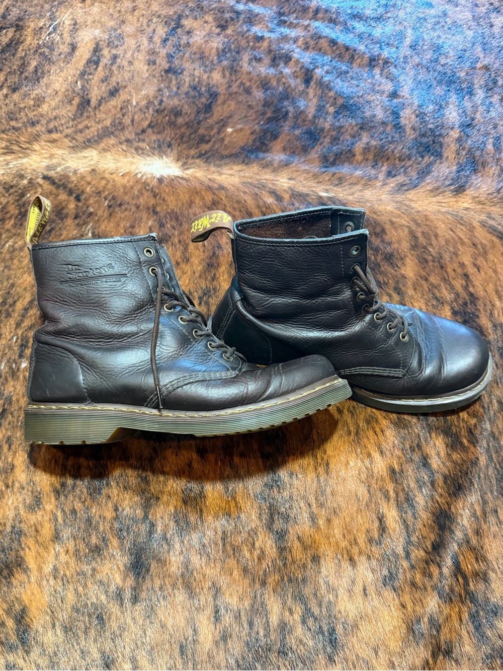 Dr. Martens 1460 8-Eye Crazy Horse Brown Leather Boots US Men 12 - No Insoles